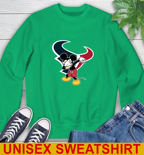 Houston Texans NFL Football Dabbing Mickey Disney Sports Sweatshirt 6