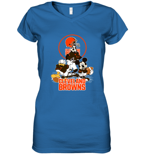 Women's '47 Brown Cleveland Browns Phoenix V-Neck T-Shirt Size: Large