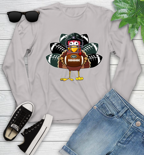 New York Jets Turkey Thanksgiving Day Youth Long Sleeve 12