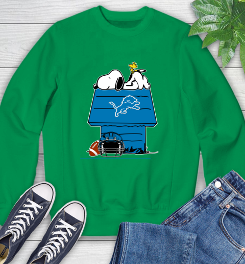 Detroit Lions NFL Football Snoopy Woodstock The Peanuts Movie Sweatshirt 6
