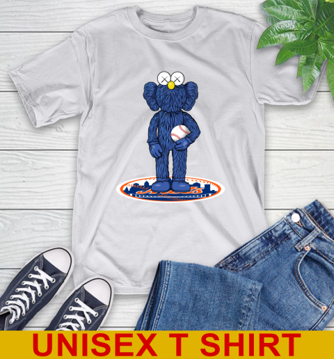 MLB Baseball New York Mets Kaws Bff Blue Figure Shirt T-Shirt 12