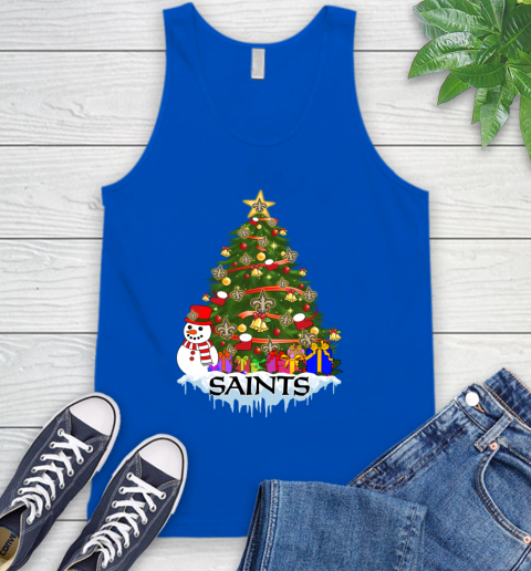 New Orleans Saints Merry Christmas NFL Football Sports Tank Top - Image 6