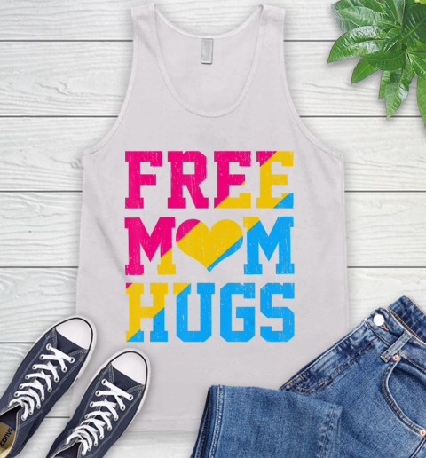 Nurse Shirt Vintage Free Mom Hugs pansexual Heart LGBT Pride Month T Shirt Tank Top