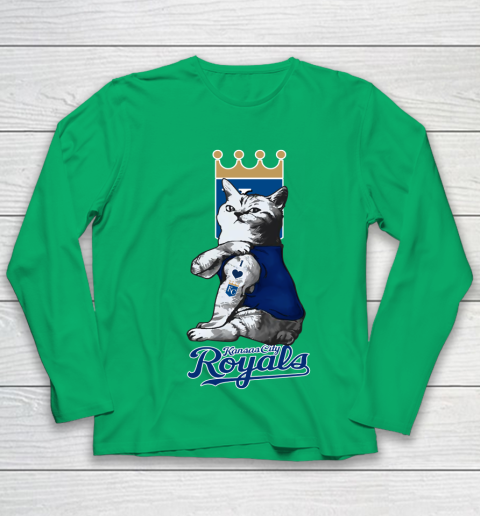 MLB Baseball My Cat Loves Kansas City Royals Youth Long Sleeve 4