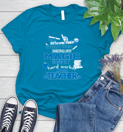 Orlando Magic NBA I'm A Difference Making Student Caring Basketball Loving Kinda Teacher Women's T-Shirt 10