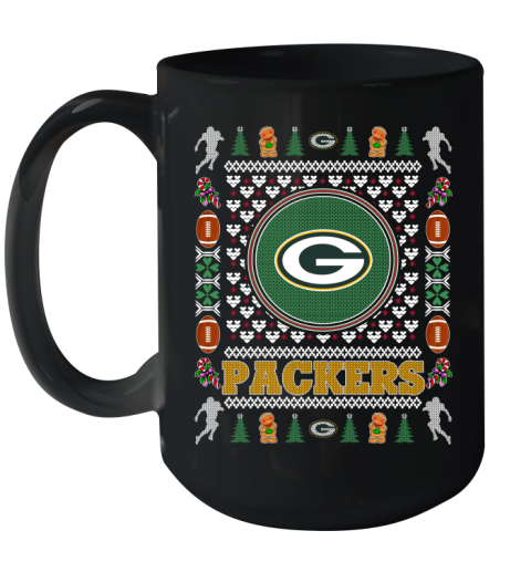 Green Bay Packers Merry Christmas NFL Football Loyal Fan Ceramic Mug 15oz