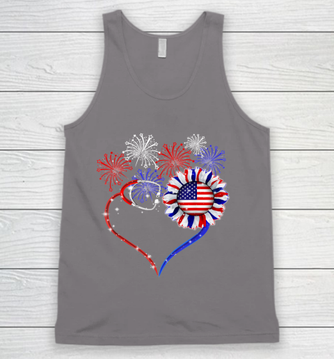 Patriotic Nurse 4th Of July American Flag Independence Day Tank Top 6