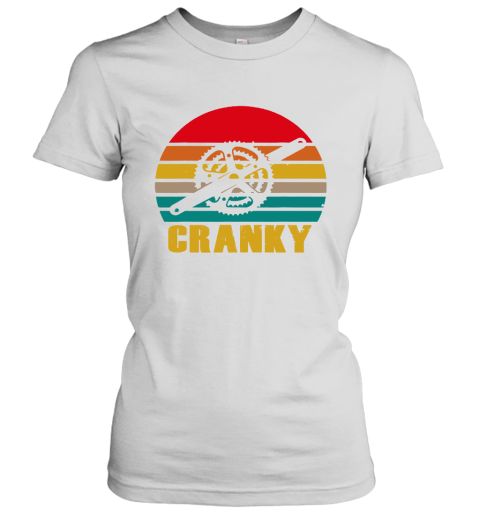 Bicycle Cranky Cycling Lovers Sunset Vintage Women's T-Shirt
