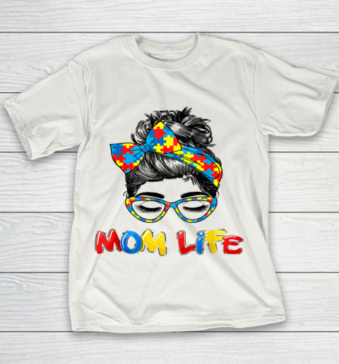 Womens Autistic Autism Awareness Mom Life Shirts Women Mother Youth T-Shirt