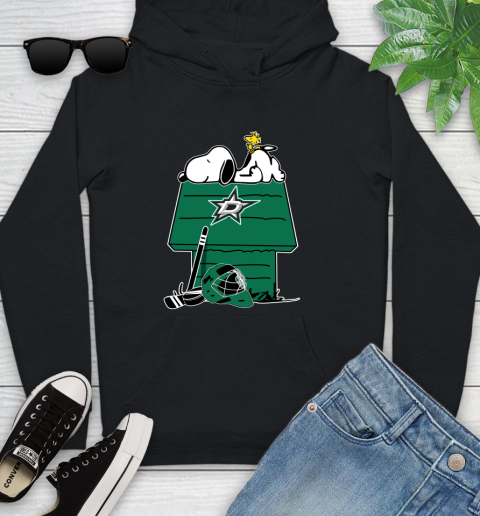 Dallas Stars NHL Hockey Snoopy Woodstock The Peanuts Movie Youth Hoodie 2
