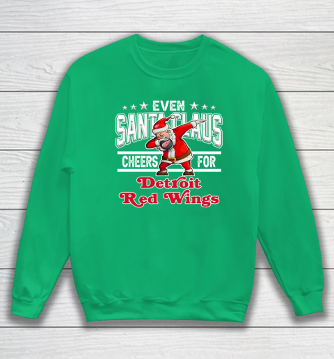 Detroit Red Wings Even Santa Claus Cheers For Christmas NHL Sweatshirt 5