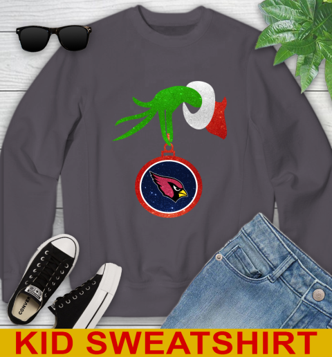 Arizona Cardinals Grinch Merry Christmas NFL Football Youth Sweatshirt 6