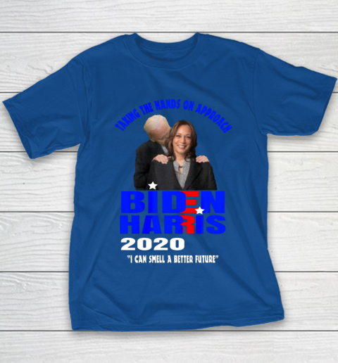Anti Joe Biden Kamala Harris Hands On Can Smell The Future Youth T-Shirt 6