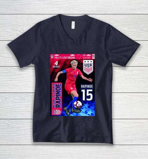 Megan Rapinoe USA Team 15 V-Neck T-Shirt 2