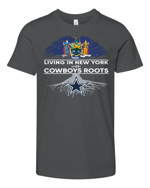 Living In New York With Cowboys Roots Dallas Cowboys Premium Youth T-shirt
