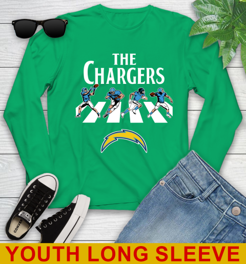 NFL Football Los Angeles Chargers The Beatles Rock Band Shirt Youth Long Sleeve 7