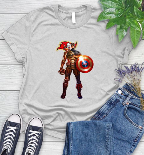 NFL Captain America Marvel Avengers Endgame Football Sports Tampa Bay Buccaneers Women's T-Shirt