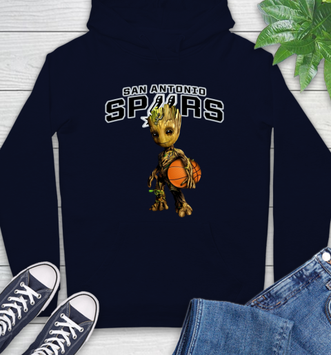 San Antonio Spurs NBA Basketball Groot Marvel Guardians Of The Galaxy Hoodie 4