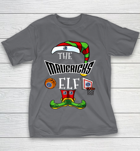 Dallas Mavericks Christmas ELF Funny NBA Youth T-Shirt 5