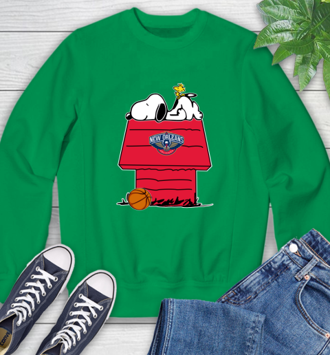 New Orleans Pelicans NBA Basketball Snoopy Woodstock The Peanuts Movie Sweatshirt 6