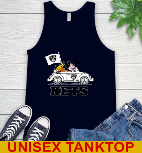 NBA Basketball Brooklyn Nets Pluto Mickey Driving Disney Shirt Tank Top 3