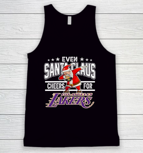 Los Angeles Lakers Even Santa Claus Cheers For Christmas NBA Tank Top