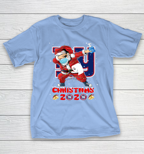 New York Giants Funny Santa Claus Dabbing Christmas 2020 NFL T-Shirt 10