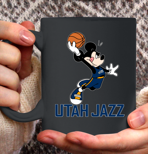 NBA Basketball Utah Jazz Cheerful Mickey Mouse Shirt Ceramic Mug 11oz