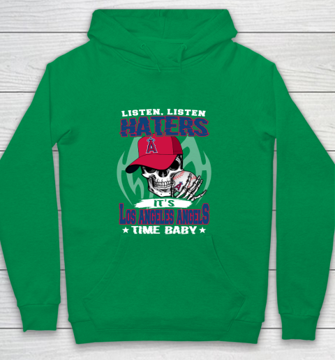 Listen Haters It is ANGELS Time Baby MLB Youth Hoodie 4