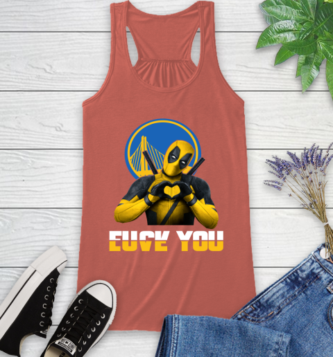 NBA Golden State Warriors Deadpool Love You Fuck You Basketball Sports Racerback Tank 3