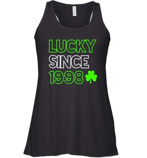 22nd Birthday St Patricks Lucky Since 1998 22 Years Old Racerback Tank