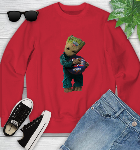 NBA Groot Guardians Of The Galaxy Basketball Sports New Orleans Pelicans Youth Sweatshirt 9
