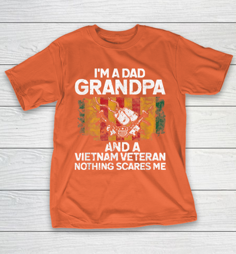 Grandpa Funny Gift Apparel  I'm A Dad Grandpa Vietnam Veteran Fathers Day T-Shirt 4