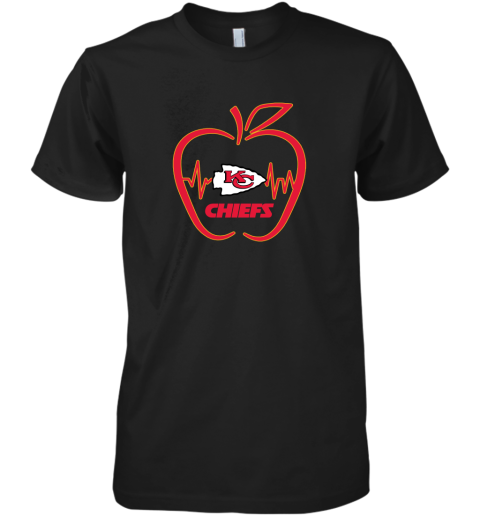 Apple Heartbeat Teacher Symbol Kansas city chiefs Premium Men's T-Shirt