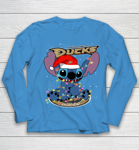 Anaheim Ducks NHL Hockey noel stitch Christmas Youth Long Sleeve 4