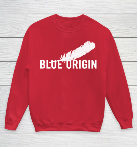Blue Origin  All White Youth Sweatshirt 7