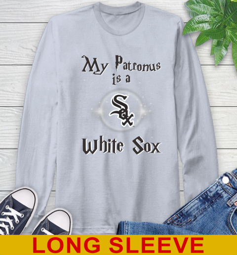 MLB Baseball Harry Potter My Patronus Is A Chicago White Sox Long Sleeve T-Shirt 6