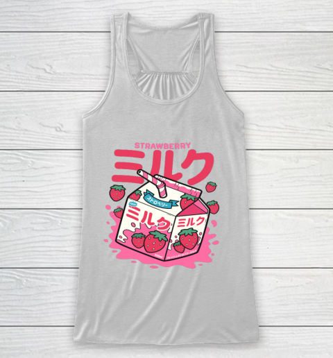 Japanese Strawberry Milk Straw  Kawaii Cute Racerback Tank