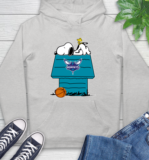 Charlotte Hornets NBA Basketball Snoopy Woodstock The Peanuts Movie Hoodie