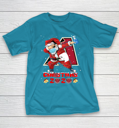 Arizona Diamondbacks Funny Santa Claus Dabbing Christmas 2020 MLB T-Shirt 7