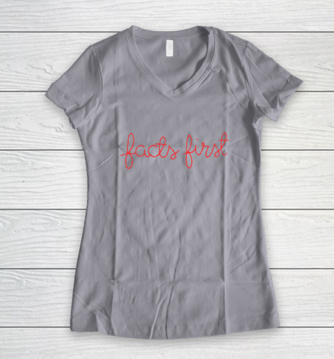 CNN Facts First Women's V-Neck T-Shirt 2