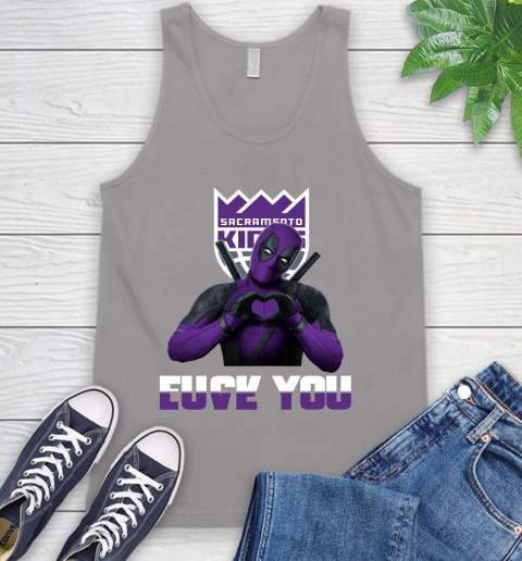 NBA Sacramento Kings Deadpool Love You Fuck You Basketball Sports Tank Top 3