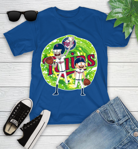 MLB Minnesota Twins Rick And Morty Baseball Sports Youth T-Shirt 9