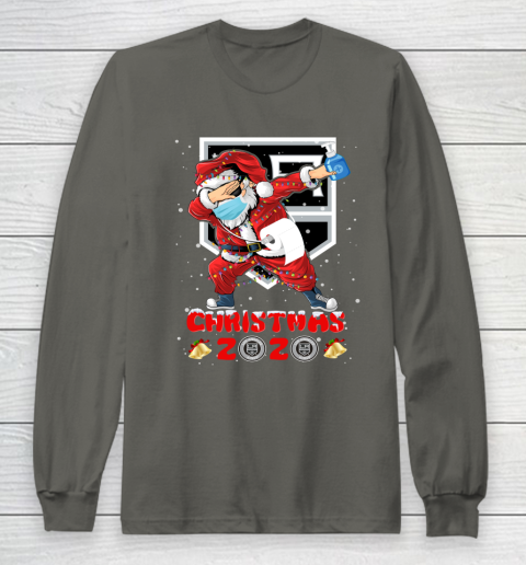 Los Angeles Kings Funny Santa Claus Dabbing Christmas 2020 NHL Long Sleeve T-Shirt 5