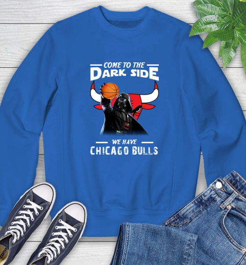 NBA Come To The Dark Side We Have Chicago Bulls Star Wars Darth Vader Basketball Sweatshirt 9