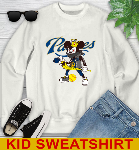 San Diego Padres MLB Baseball Mickey Peace Sign Sports Youth Sweatshirt