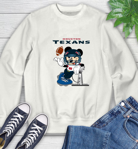 NFL Houston Texans Mickey Mouse Disney Super Bowl Football T Shirt Sweatshirt