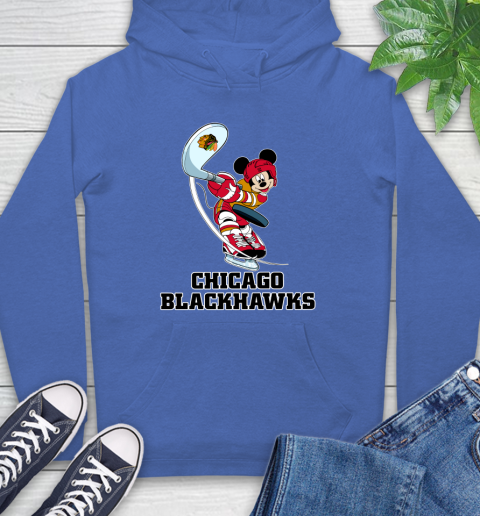 NHL Hockey Chicago Blackhawks Cheerful Mickey Mouse Shirt Hoodie 9