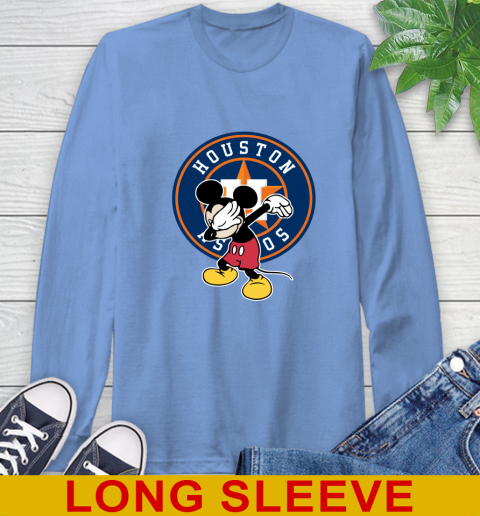 Houston Astros MLB Baseball Dabbing Mickey Disney Sports Long Sleeve T-Shirt 11