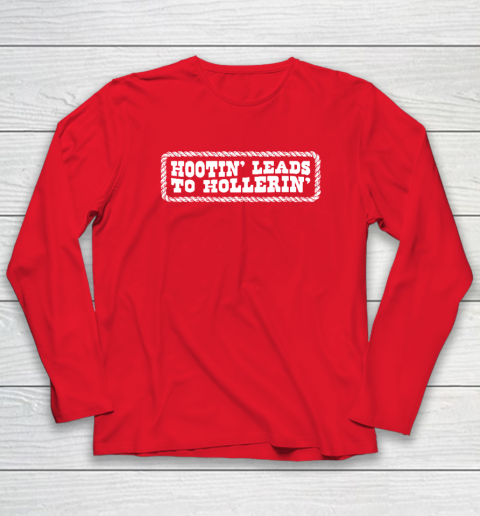 Hootin' Leads To Hollerin' Groovy Long Sleeve T-Shirt 6